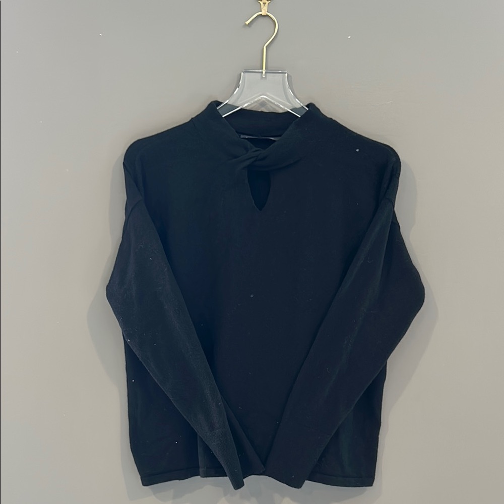 Betty Barclay black keyhole neck sweater